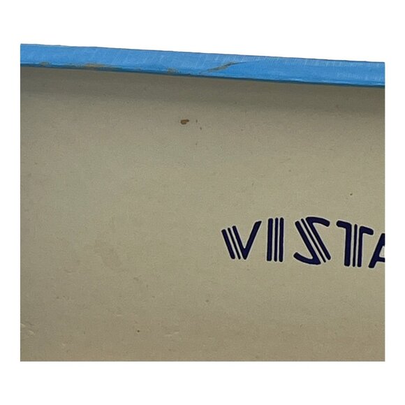 Vintage Vista By Richelieu Beaded Necklace Choker White Navy Blue Twisted w/Box - Picture 9 of 9